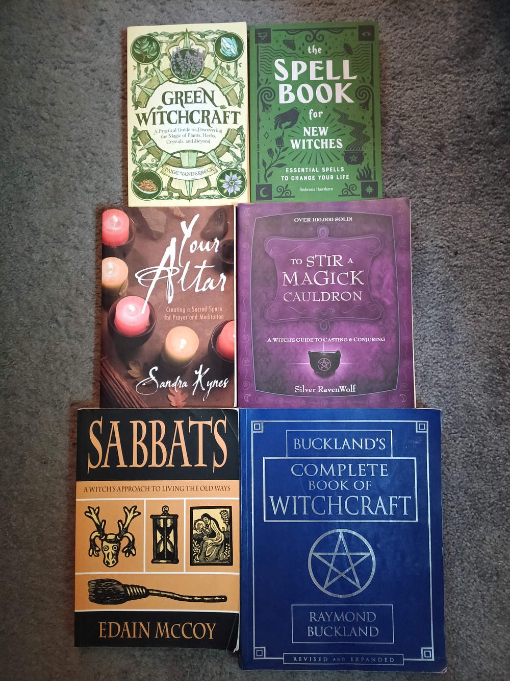 Assorted Witchcraft Books Collection Of 6